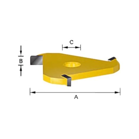 Makita Tagliente fresa a tre ali per gambi 8 mm - 2,5 mm