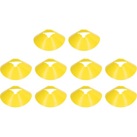 Lot de 10 cônes d'entraînement de football 8cm, à large embout fleuri, disques de marquage pour obstacles en coin (1/5)
