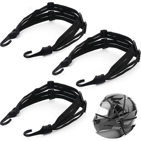 elastische Gepäckgurte mit Doppelhaken, einziehbarer Gepäckgurt, schwarze elastische Nylon-Spanngurte für Fahrrad, Motorradhelm, Gepäck, Trolley, Lastenanhänger (60-110 cm) (1/5)