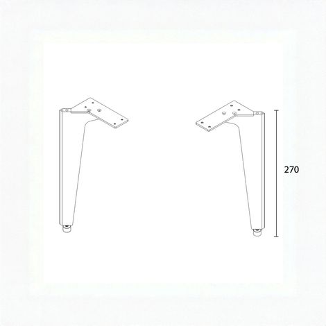 Ceramia 2x Füße für Badezimmermöbel (CER-FeetB270-2)