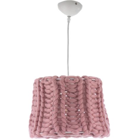 lampada a sospensione "dolly" in metallo e acrilico rosa, e27 (1/4)