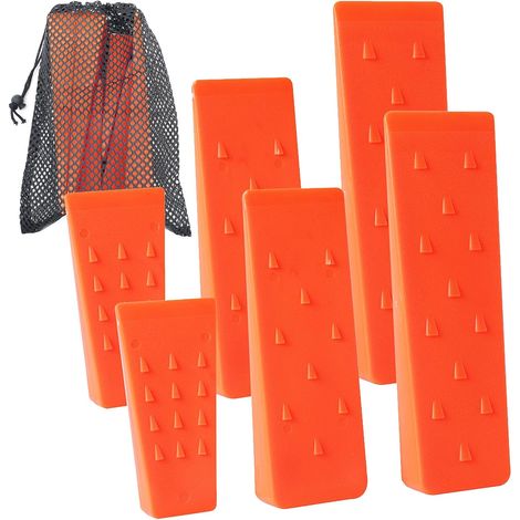 Keile Set Cunei da Abbattimento – 25,4/20,3/14 cm con Punte in Acciaio e Morsetti di Stabilizzazione – Plastica Robusta – Design Professionale – Ideale per Taglio Alberi e Giardinaggio (1/4)