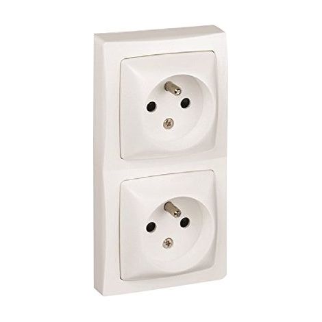 Doble toma 2p+t Horizontal / Vertical Legrand - Asl