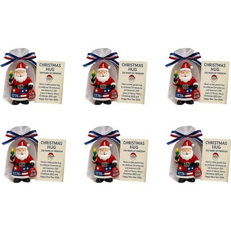 Ornement Père Noël incassable en acrylique décoration sapin Noël célébration 250e anniversaire style 6 (1/5)
