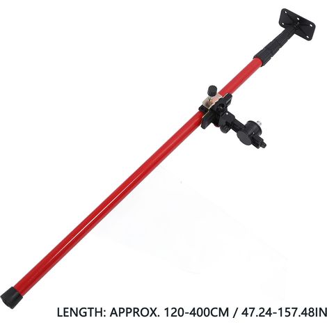 Niveau télescopique 4m/13.1pi, tige de support de levage, support universel pour niveau laser (1/5)