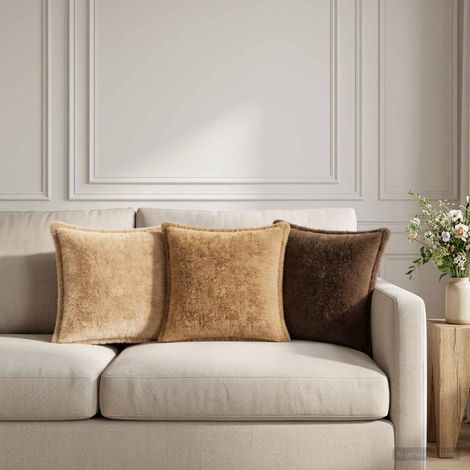 Irovami Lot de 2 housses de coussin, crème, 40x40 cm (1/5)