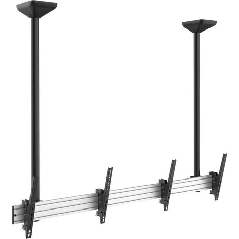 Equip 650373 Supporto TV a parete 139,7 cm (55") Nero, Argento (1/4)