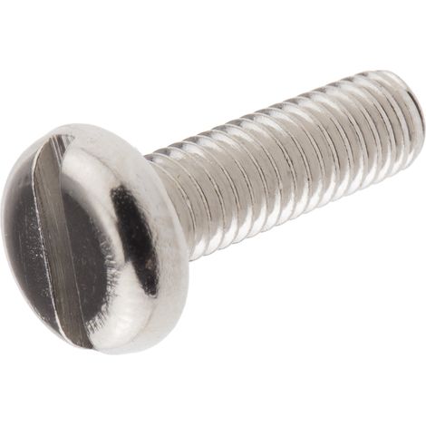 Vis à métaux RS PRO M5 à tête Cylindrique fendue en Laiton, 16mm ( Prix pour Sachet de 100 ) (1/2)
