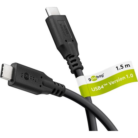 Cavo USB-C™, USB4™, 240 W, 40 Gbit/s, Power Delivery, 1,5 m, Connettore USB-C™ Connettore USB-C™. Lunghezza del Cavo 1.5 m (1/5)