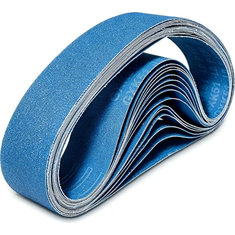 15 Pièces Bandes Abrasives 50 x 686 mm Grain 60 (1/4)