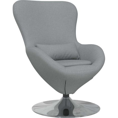 Maison Exclusive - Eiersessel Hellgrau 63 x 73 x 90 cm Stoff