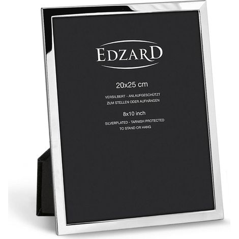 Cadre photo argenté 20 x 25 cm, plaqué argent avec protection anti-ternissement - PANGIVO (1/3)