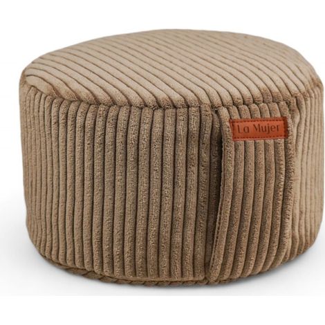Cuscino da meditazione, zafu con grano saraceno - velluto a coste color caramello (1/3)
