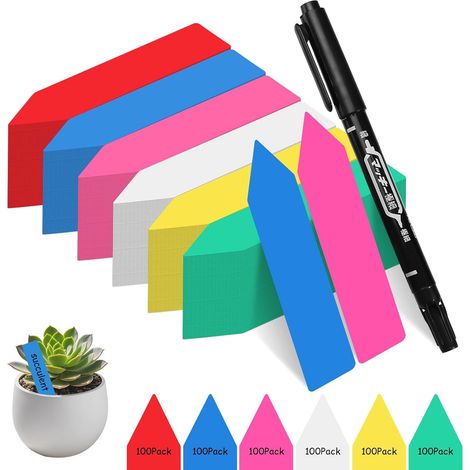 600 Waterproof Garden Labels 10 x 2 cm Plastic Plant Labels for Outdoor Gardens, Orchards or Farms (1/5)