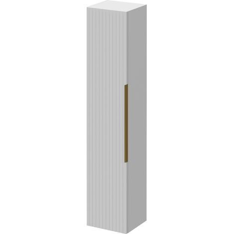 Helix Fluted Satin White 300mm x 1430mm Wall Mounted 1 Door Tall Unit