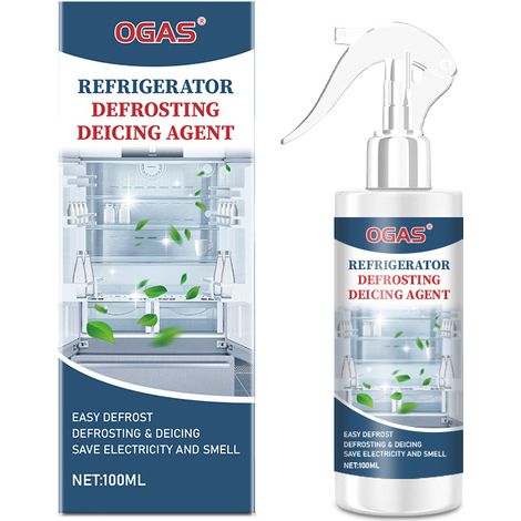 OGAS Abtau- und Enteisungsmittel für Kühlschränke, Schneeschmelzmittel für Gefrierschränke, Eisentfernungsmittel, Eisblockreinigungsmittel und Eisverhinderungsmittel. (1/5)