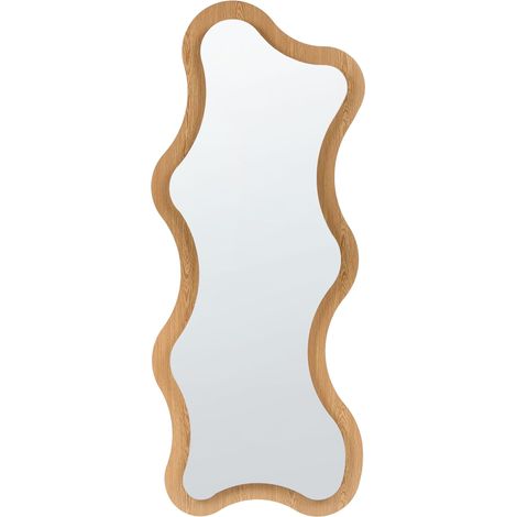 Miroir Mural Suspendu à LED Salle de Bains avec Interrupteur Tactile 170 x 60 cm Marron Clair Combre (1/5)