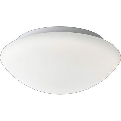 Plafonnier en verre opale mat Diamètre : 30 cm Hauteur du plafond : 11 cm Interrupteur mural à intensité variable sur 3 niveaux avec 1 LED 12 W 3000 K incluse 1200 lm (1/4)