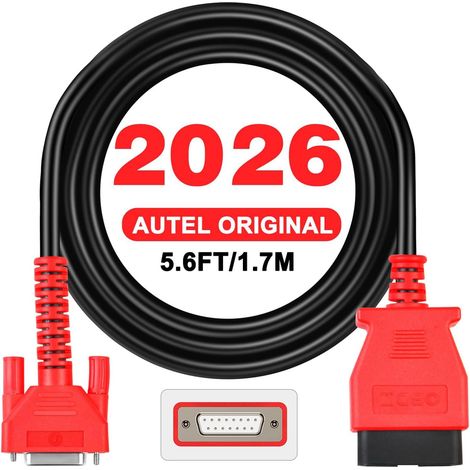 Original OBD2 Main Test Cable 1.7M, 2 Rows DB15, Compatible Only with MK808S MK808Z MX808S MK808 MX808 MP808S MP808 DS708 DS808 MS906 Scanners, 16 Pin, OBDII Test Cable (1/5)