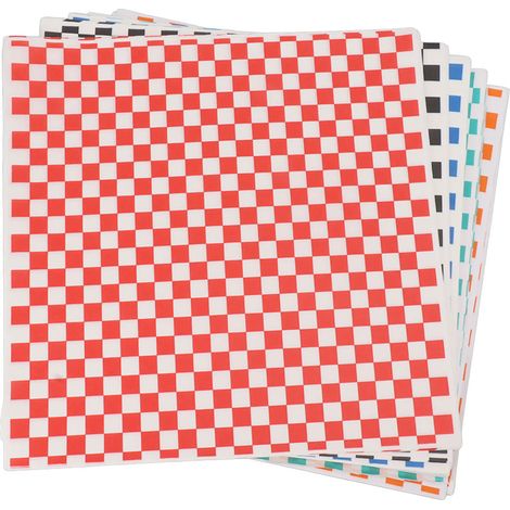 240 feuilles de papier sulfurisé à carreaux, résistant à la graisse, pour emballage de sandwichs. (1/5)