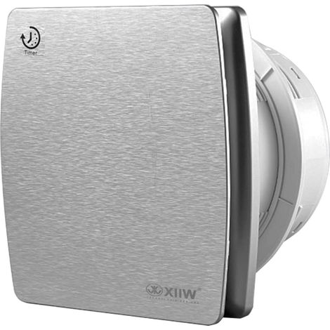 Ventilateur de salle de bain 100 mm - Fan de salle de bain à faible bruit [34 dB] - ventilateur de salle de bain avec fonction de minuterie - ventilateur de salle de bain avec eaux usées pour mur, pla