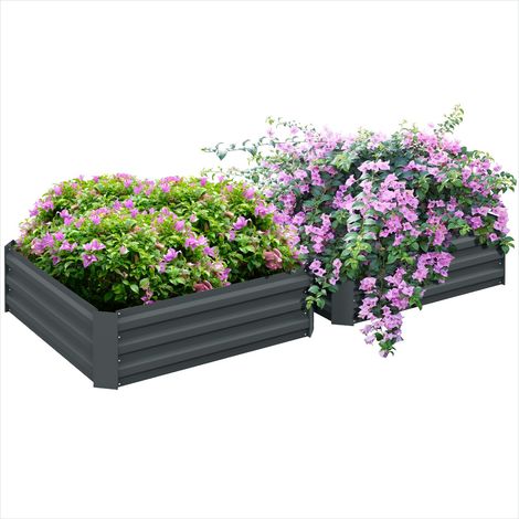 Porte-plantes Support pour plantes d'extérieur en acier lot (1/5)