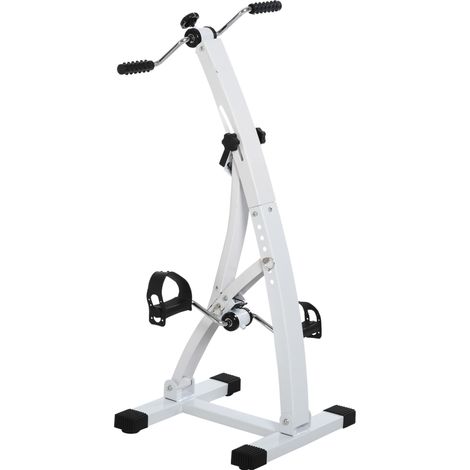 Pedaliera da allenamento per braccia e gambe in acciaio bianca 40 x 42,5 x 100 cm HOMVRA (1/4)