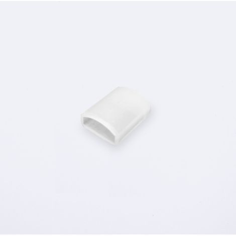 Tappo Terminale Striscia LED 220V WCOB / SILICONE FLEX / Senza Raddrizzatore Larga 9mm/10mm Bianco