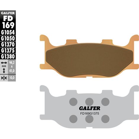 Pastillas de freno Galfer KH199 de metal sinterizado (dorado) Sport