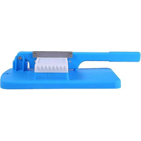 Trancheuse manuelle pour fruits et légumes, trancheuse à viande, accessoires de cuisine (bleu) (5-e-0) (1/3)