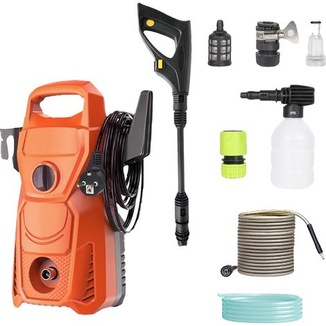 Nettoyeur haute pression, 1500W de puissance, buse réglable, Orange (1/2)