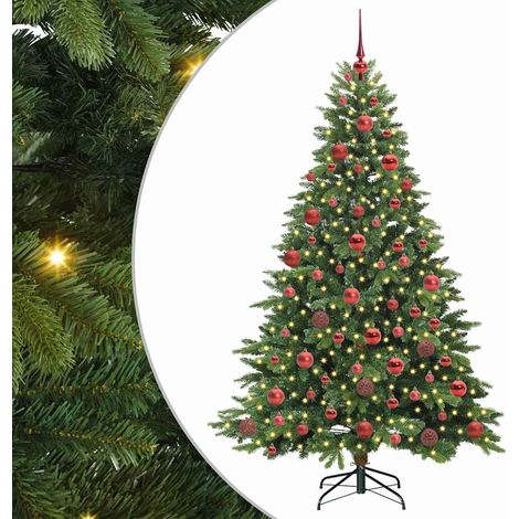 Künstlicher Weihnachtsbaum mit 300 LEDs Grün 180 cm PE und PVC vidaXL