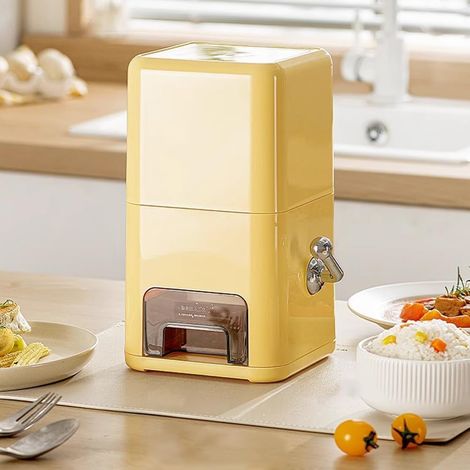 Distributeur de riz, 2,5 kg, avec joint hermétique, sans BPA, avec tasse à mesurer, avec bec verseur, blanc, pour farine.-AquaForge (1/5)