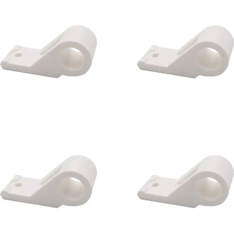 4 Colliers déportés pour espagnolette de volet battant, diamètre 14 mm  Spécial volets battants - Matière composite résistante - Blanc (1/3)