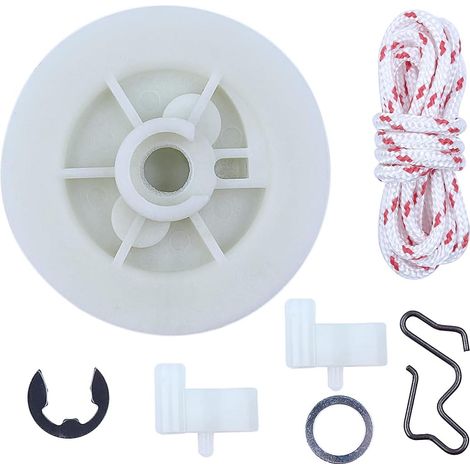 Roue Libre de Démarreur Rétroviseur pour Stihl 020T MS190T MS191T MS192T MS200T MS211 Pièce, Poulie de Démarreur Rappel, Corde de Démarreur, Cliquets, Ressort, Rondelle, Clip Élastique (1/5)