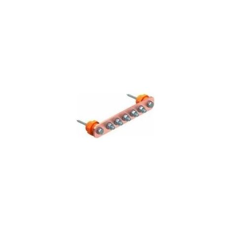 OBO Bettermann Rail d'équilibrage de potentiel BigBar / 8 raccords 8xM10 Cuivre, 5015836