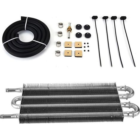 Oil Radiator Kit, 4-Row Car Remote Transmission Oil Radiator Kit, Auto-Manual Radiator Converter (1/5)