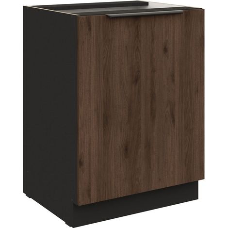 Küchen Unterschrank 60 cm Küche MONZA Okapi Nußbaum Küchenzeile Küchenblock (1/5)