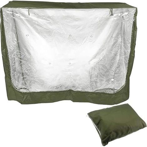 Universal double-layer hutch cover for rabbit and guinea pig cages, offering dust, wind, and waterproof protection in green.