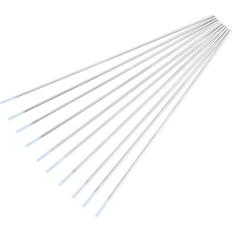 10 rotierende Wolframelektroden WZ8, weiße Spitze für AC-WIG-Schweißen, 2,4 mm × 150 mm (1/5)