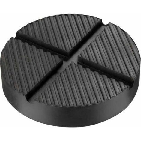 Coussinet en Caoutchouc Coussinet en Caoutchouc Coussinet de Cric de Voiture Plate-Forme de Levage Bloc de Voiture Rond Trolley Jack Tampon Changement de Pneu (1 Pcs, Noir)