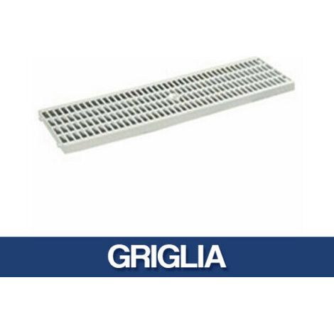 GRIGLIA PLASTICA CM.13X50 ANTITACCO CANALETTA CM 50X14 H DRENAGGIO ACQUA 25129V GRIGLIA (20463/1)