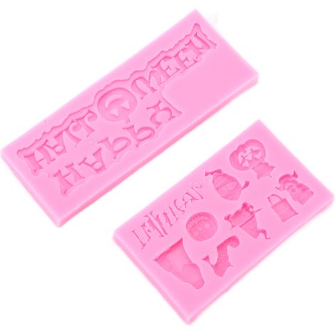 moules en silicone pour Halloween, en forme de sorcière, de spectre et de talons hauts. Moule antiadhésif et durable pour la pâtisserie d'Halloween. (1/5)