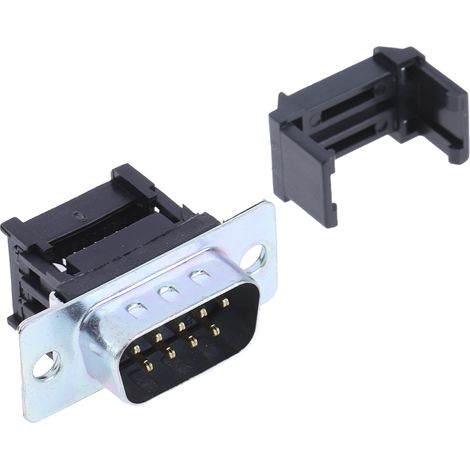 Connecteur Sub-D RS PRO 9 voies Mâle Montage sur câble Angle droit