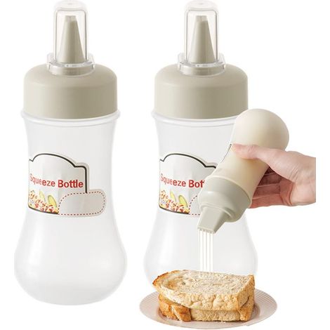2Un flacon souple pour condiments, blanc, 5 trous - rechargeable (1/5)