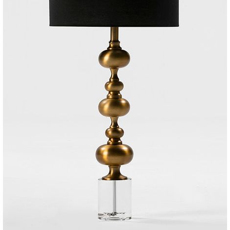 Pied de lampe métal doré et verre Rodile (1/2)