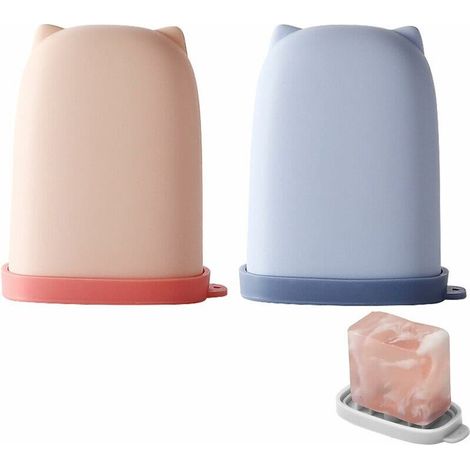 Boîte à Savon, 2 Boite Savon, Porte-Savon, Matériau en Silicone et ABS, récipient à Savon Portable, imperméable et antipoussière, pour Maison, Salle de Bain, Cuisine, Voyages (Bleu, Ros (1/5)
