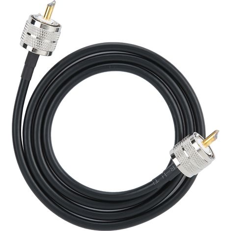 2PCS Câble Adaptateur Antenne UHF Mâle à Mâle Rg58 Cuivre avec Connecteurs Pl259 (1/5)
