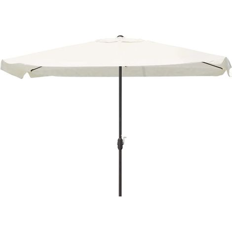 TRADE SHOP - Ombrellone Da Giardino Esterno Balcone Terrazzo Bianco 3x2 Mt Con Manovella 223223 - (1/5)