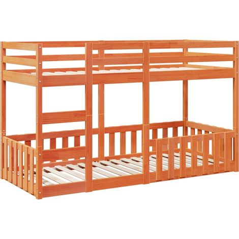 Maison Exclusive - Letto a Castello Marrone Cera 80x200 cm in Legno di Pino